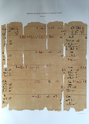 Image 11 of 27 for Facsimilé of the Rhind mathematical papyrus[newline]M0265b-11.jpg